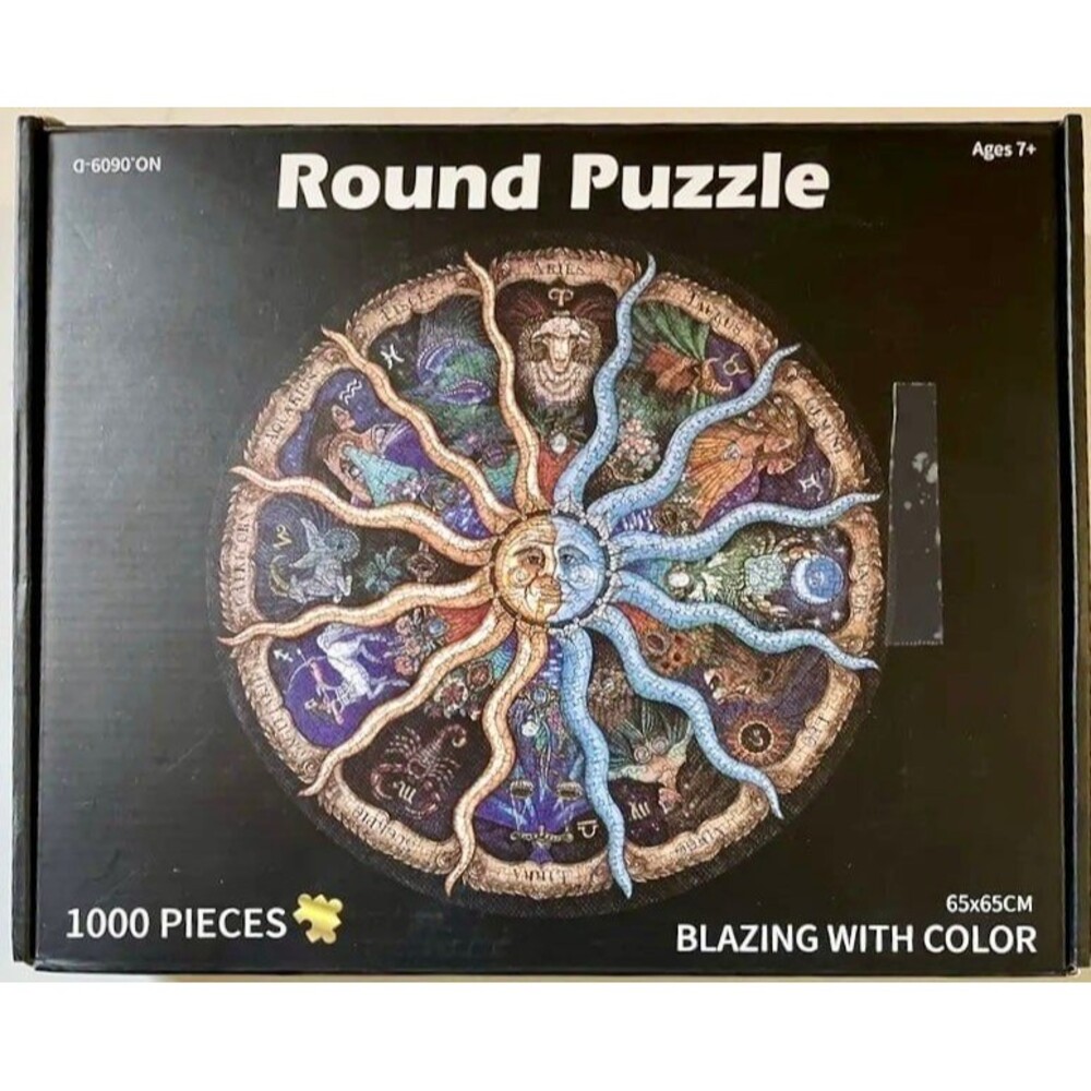 Round 500 Piece Zodiac Signs Puzzle Horoscope